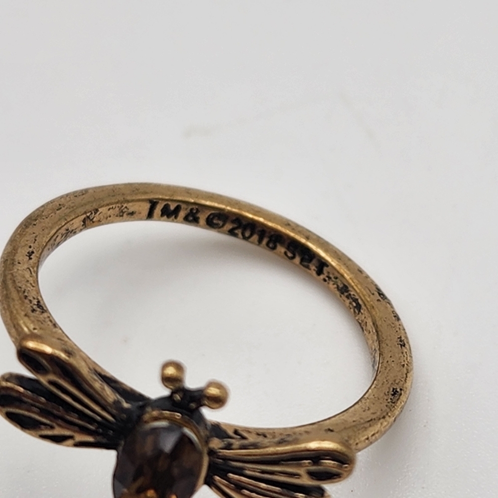 Brass Tone Dragonfly Ring (7) - Picture 7 of 8